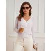 imageGRACE KARIN 2025 Womens Summer Cardigans Sweaters VNeck Long Sleeve Button Down Lightweight Knit CardiganPink White
