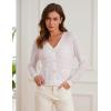 imageGRACE KARIN 2025 Womens Summer Cardigans Sweaters VNeck Long Sleeve Button Down Lightweight Knit CardiganPink White
