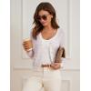 imageGRACE KARIN 2025 Womens Summer Cardigans Sweaters VNeck Long Sleeve Button Down Lightweight Knit CardiganPink White