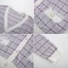 imageGRACE KARIN 2025 Womens Summer Cardigans Sweaters VNeck Long Sleeve Button Down Lightweight Knit CardiganPurple White