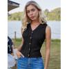 imageGRACE KARIN Sweater Vest Women Summer Sleeveless Knit Cardigans V Neck Collared Lightweight Button Down Sweaters TopsBlack