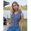 imageGRACE KARIN Sweater Vest Women Summer Sleeveless Knit Cardigans V Neck Collared Lightweight Button Down Sweaters TopsBlue