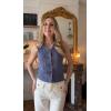 imageGRACE KARIN Sweater Vest Women Summer Sleeveless Knit Cardigans V Neck Collared Lightweight Button Down Sweaters TopsBlue