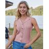 imageGRACE KARIN Sweater Vest Women Summer Sleeveless Knit Cardigans V Neck Collared Lightweight Button Down Sweaters TopsPink