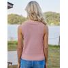 imageGRACE KARIN Sweater Vest Women Summer Sleeveless Knit Cardigans V Neck Collared Lightweight Button Down Sweaters TopsPink