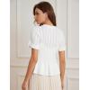 imageGRACE KARIN Women 2025 Short Sleeve Cropped Cardigan Trendy Lightweight V Neck Button Crochet HollowedOut Knit Shrug SweaterWhite