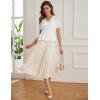 imageGRACE KARIN Women 2025 Short Sleeve Cropped Cardigan Trendy Lightweight V Neck Button Crochet HollowedOut Knit Shrug SweaterWhite