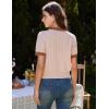 imageGRACE KARIN Womens Summer Cardigan Sweaters 2025 Short Sleeve Cropped V Neck Lightweight Textured Ribbed Sweaters TopsApricot