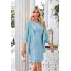 imageGRACE KARIN Sequin Dress for Women Knee Length Mother of the Bride Dresses Formal Dress Two Piece Dress with Chiffon JacketAqua Blue