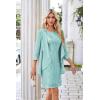 imageGRACE KARIN Sequin Dress for Women Knee Length Mother of the Bride Dresses Formal Dress Two Piece Dress with Chiffon JacketAqua Green
