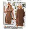 imageGRACE KARIN Sequin Dress for Women Knee Length Mother of the Bride Dresses Formal Dress Two Piece Dress with Chiffon JacketBrown