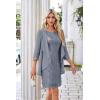 imageGRACE KARIN Sequin Dress for Women Knee Length Mother of the Bride Dresses Formal Dress Two Piece Dress with Chiffon JacketDark Gray