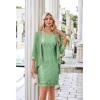 imageGRACE KARIN Sequin Dress for Women Knee Length Mother of the Bride Dresses Formal Dress Two Piece Dress with Chiffon JacketGrass Green