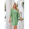 imageGRACE KARIN Sequin Dress for Women Knee Length Mother of the Bride Dresses Formal Dress Two Piece Dress with Chiffon JacketGrass Green