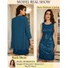 imageGRACE KARIN Sequin Dress for Women Knee Length Mother of the Bride Dresses Formal Dress Two Piece Dress with Chiffon JacketPeacock Blue