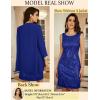 imageGRACE KARIN Sequin Dress for Women Knee Length Mother of the Bride Dresses Formal Dress Two Piece Dress with Chiffon JacketRoyal Blue