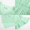 imageGRACE KARIN Womens Casual Summer V Neck Flutter Ruffle Short Sleeve 2025 Empire High Waist Flowy Midi DressesLight Green