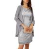imageGRACE KARIN Sequin Dress for Women Knee Length Mother of the Bride Dresses Formal Dress Two Piece Dress with Chiffon JacketSilver