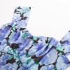 imageGRACE KARIN 2025 Womens Summer Floral Print Flowy A Line Maxi Dresses Sleeveless Smocked Off Shoulder DressBlack Purple