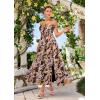 imageGRACE KARIN 2025 Womens Summer Floral Print Flowy A Line Maxi Dresses Sleeveless Smocked Off Shoulder DressBlack Yellow