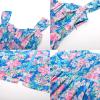 imageGRACE KARIN 2025 Womens Summer Floral Print Flowy A Line Maxi Dresses Sleeveless Smocked Off Shoulder DressBlue Pink