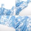 imageGRACE KARIN 2025 Womens Summer Floral Print Flowy A Line Maxi Dresses Sleeveless Smocked Off Shoulder DressBlue White