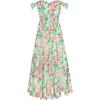 imageGRACE KARIN 2025 Womens Summer Floral Print Flowy A Line Maxi Dresses Sleeveless Smocked Off Shoulder DressGreen Pink