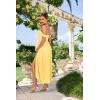 imageGRACE KARIN 2025 Womens Summer Floral Print Flowy A Line Maxi Dresses Sleeveless Smocked Off Shoulder DressLight Yellow