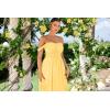 imageGRACE KARIN 2025 Womens Summer Floral Print Flowy A Line Maxi Dresses Sleeveless Smocked Off Shoulder DressLight Yellow