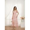 imageGRACE KARIN 2025 Womens Summer Floral Print Flowy A Line Maxi Dresses Sleeveless Smocked Off Shoulder DressPink Floral