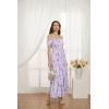 imageGRACE KARIN 2025 Womens Summer Floral Print Flowy A Line Maxi Dresses Sleeveless Smocked Off Shoulder DressPurple Floral