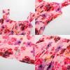 imageGRACE KARIN 2025 Womens Summer Floral Print Flowy A Line Maxi Dresses Sleeveless Smocked Off Shoulder DressPurple Red