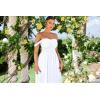 imageGRACE KARIN 2025 Womens Summer Floral Print Flowy A Line Maxi Dresses Sleeveless Smocked Off Shoulder DressWhite