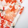 imageGRACE KARIN 2025 Womens Summer Floral Print Flowy A Line Maxi Dresses Sleeveless Smocked Off Shoulder DressWhite Orange