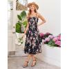 imageGRACE KARIN Womens Summer Floral Wedding Guest Dress Boho Beach Casual Formal Dresses A Line Sleeveless Dress with PocketsBlack Red Floral