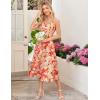 imageGRACE KARIN Womens Summer Floral Wedding Guest Dress Boho Beach Casual Formal Dresses A Line Sleeveless Dress with PocketsRed Yellow Floral
