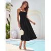 imageGRACE KARIN 2025 Eyelet Summer Casual Dresses for Women Spaghetti Strap Beach Sun Dress A Line Midi DressesBlack