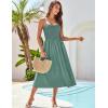 imageGRACE KARIN 2025 Eyelet Summer Casual Dresses for Women Spaghetti Strap Beach Sun Dress A Line Midi DressesGrey Green