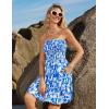 imageGRACE KARIN Summer Dresses for Women Beach Cover Ups 2025 Tube Strapless Floral Boho Print SundressBlue Floral