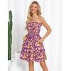 imageGRACE KARIN Summer Dresses for Women Beach Cover Ups 2025 Tube Strapless Floral Boho Print SundressPurple Floral