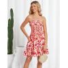 imageGRACE KARIN Summer Dresses for Women Beach Cover Ups 2025 Tube Strapless Floral Boho Print SundressRed Floral