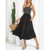 imageGRACE KARIN Sundresses for Women 2025 Summer Casual Maxi Dress Sleeveless Flowy Long Beach Vacation Sundress with PocketBlack