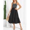 imageGRACE KARIN Sundresses for Women 2025 Summer Casual Maxi Dress Sleeveless Flowy Long Beach Vacation Sundress with PocketBlack
