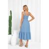 imageGRACE KARIN Sundresses for Women 2025 Summer Casual Maxi Dress Sleeveless Flowy Long Beach Vacation Sundress with PocketGray Blue