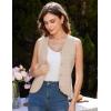 imageGRACE KARIN Women Sweater Vests Button Down Sleeveless Cardigan Casual V Neck Sweater Tops 2025 Spring Summer OutfitsBeige