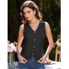 imageGRACE KARIN Women Sweater Vests Button Down Sleeveless Cardigan Casual V Neck Sweater Tops 2025 Spring Summer OutfitsBlack