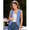 imageGRACE KARIN Women Sweater Vests Button Down Sleeveless Cardigan Casual V Neck Sweater Tops 2025 Spring Summer OutfitsDenim Blue