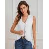 imageGRACE KARIN Women Sweater Vests Button Down Sleeveless Cardigan Casual V Neck Sweater Tops 2025 Spring Summer OutfitsIvory White