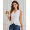 imageGRACE KARIN Women Sweater Vests Button Down Sleeveless Cardigan Casual V Neck Sweater Tops 2025 Spring Summer OutfitsIvory White