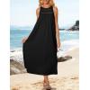 imageGRACE KARIN Womens 2025 Summer Hollow Out Halter Dresses Casual Swing ALine Sundress Beach Vacation Maxi Dress with BeltBlack